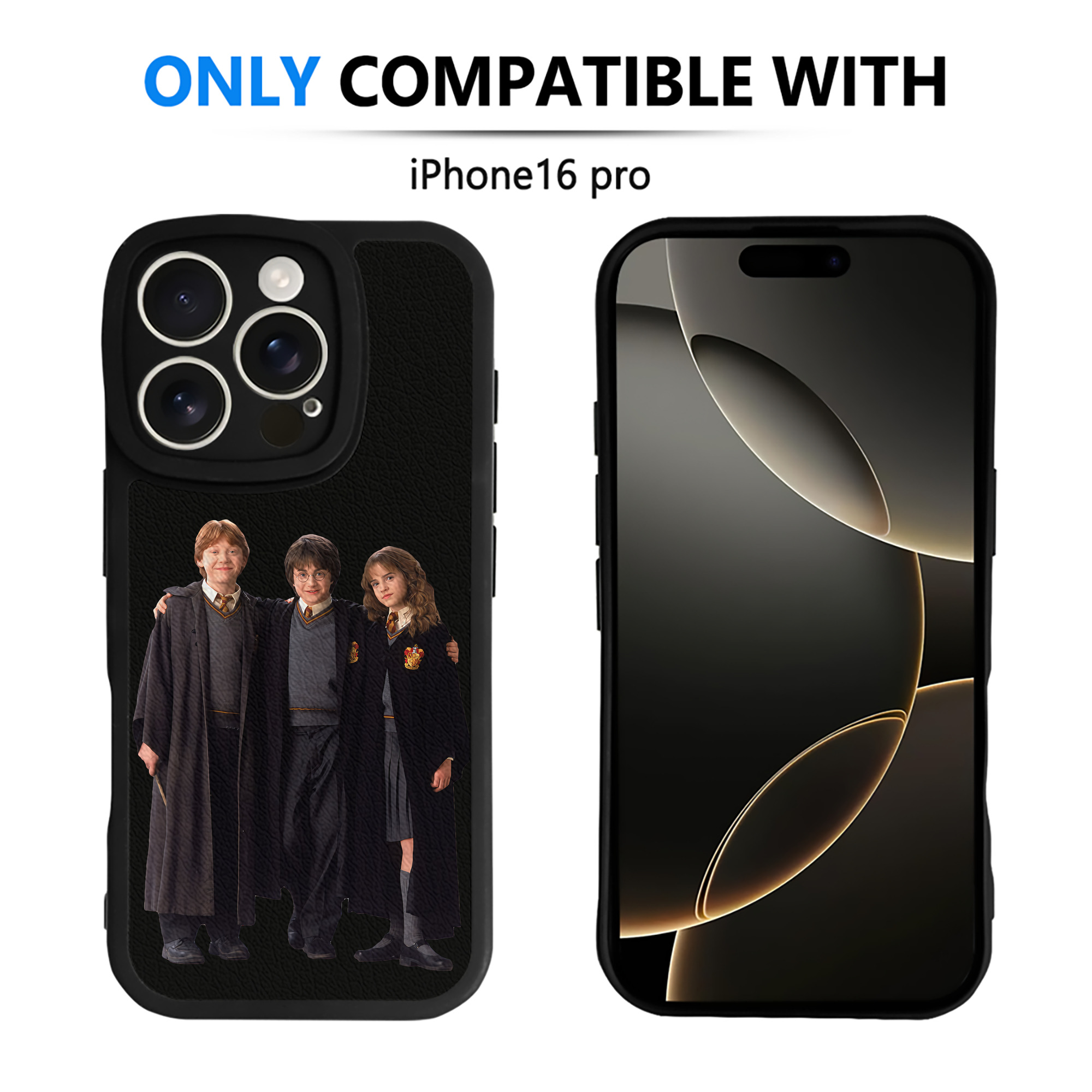 （画像用） Harry Potter ハリー・ポッターシリーズ 【iPhone 16シリーズ対応】シリコンスマホケース（レザー調） 材質：シリコン